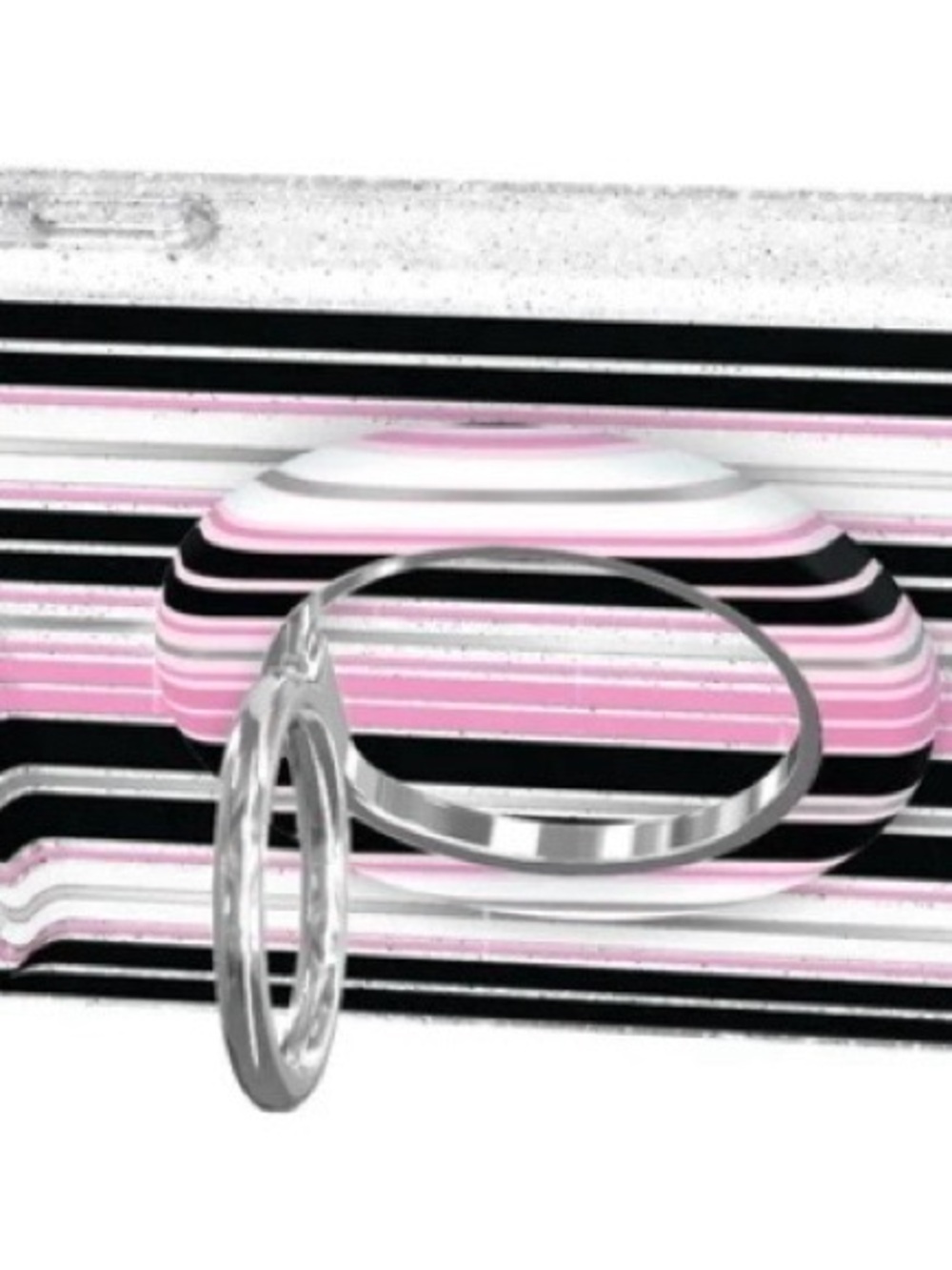 Pretty punk stripes glitter MagSafe grip ring and matching case